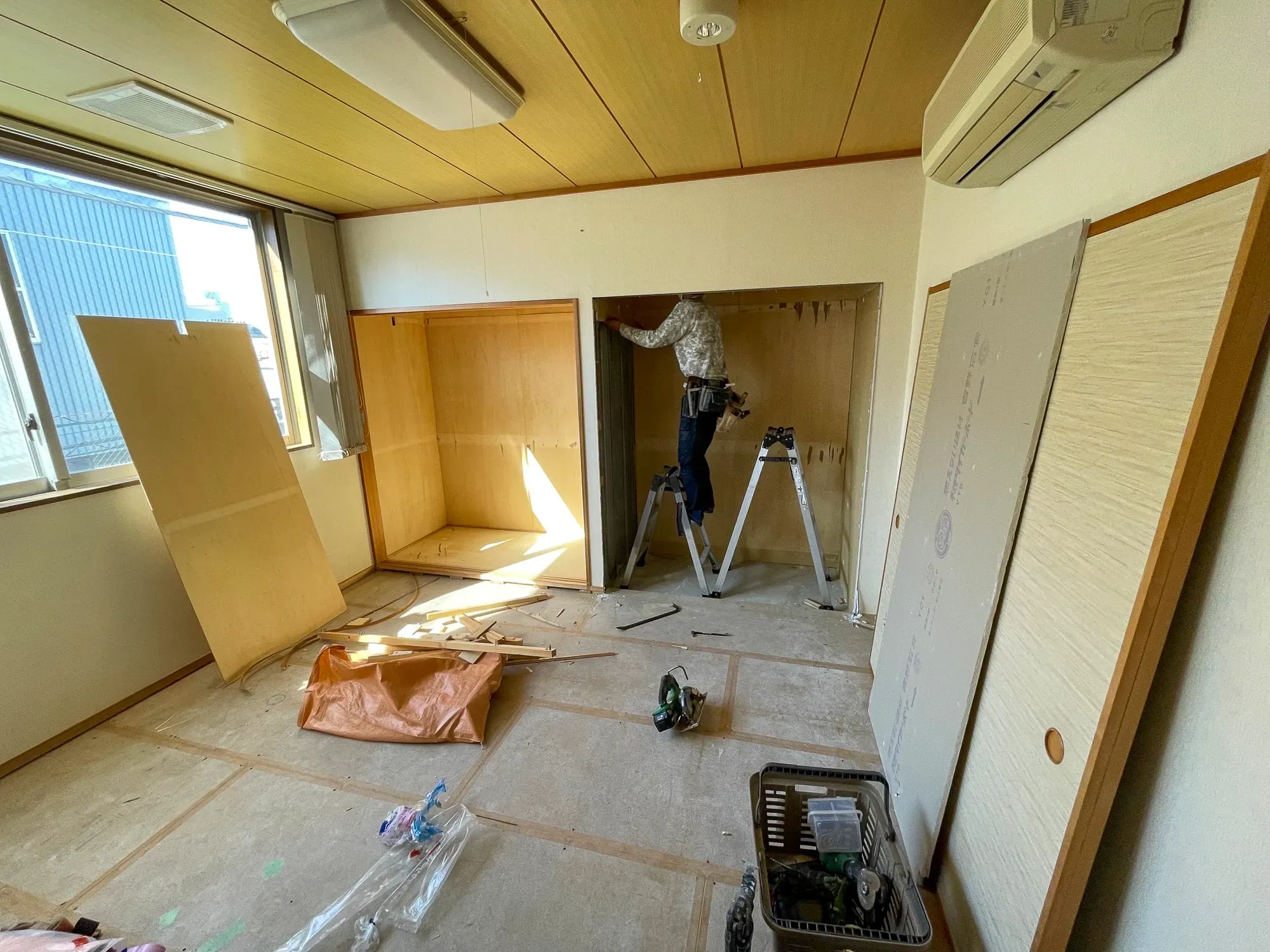 会社の休憩室の有効スペースを広く、快適にしました