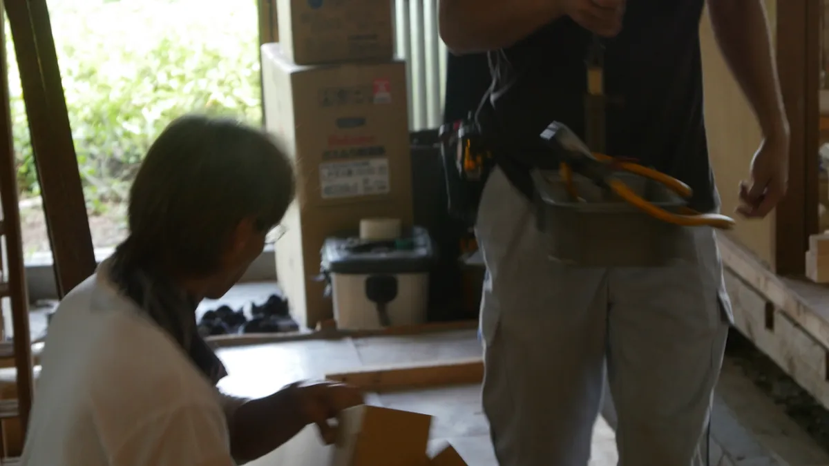 お風呂場作業の様子 - P1110265.jpg